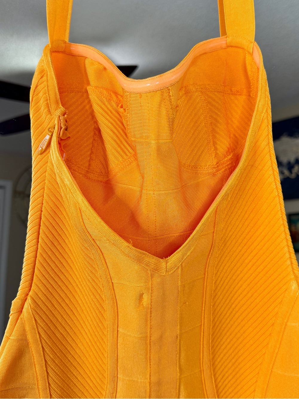 House of CB THE SCULPT Orange Sherbet Midi Bandage Dress NWT - Picture 11 of 12